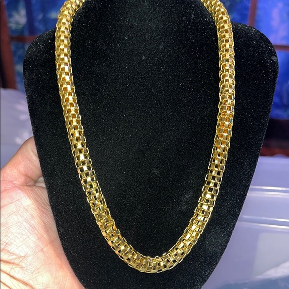 854-Vintage lightweight gold 18” box-chain - Picture 1 of 11